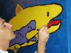 Fish painting, work in progress