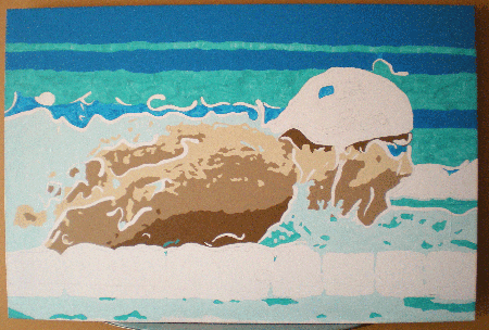 Painting in progress, stage 3