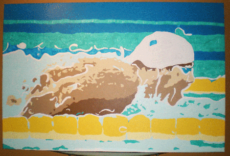 Painting in progress, stage 4